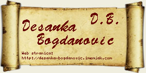 Desanka Bogdanović vizit kartica